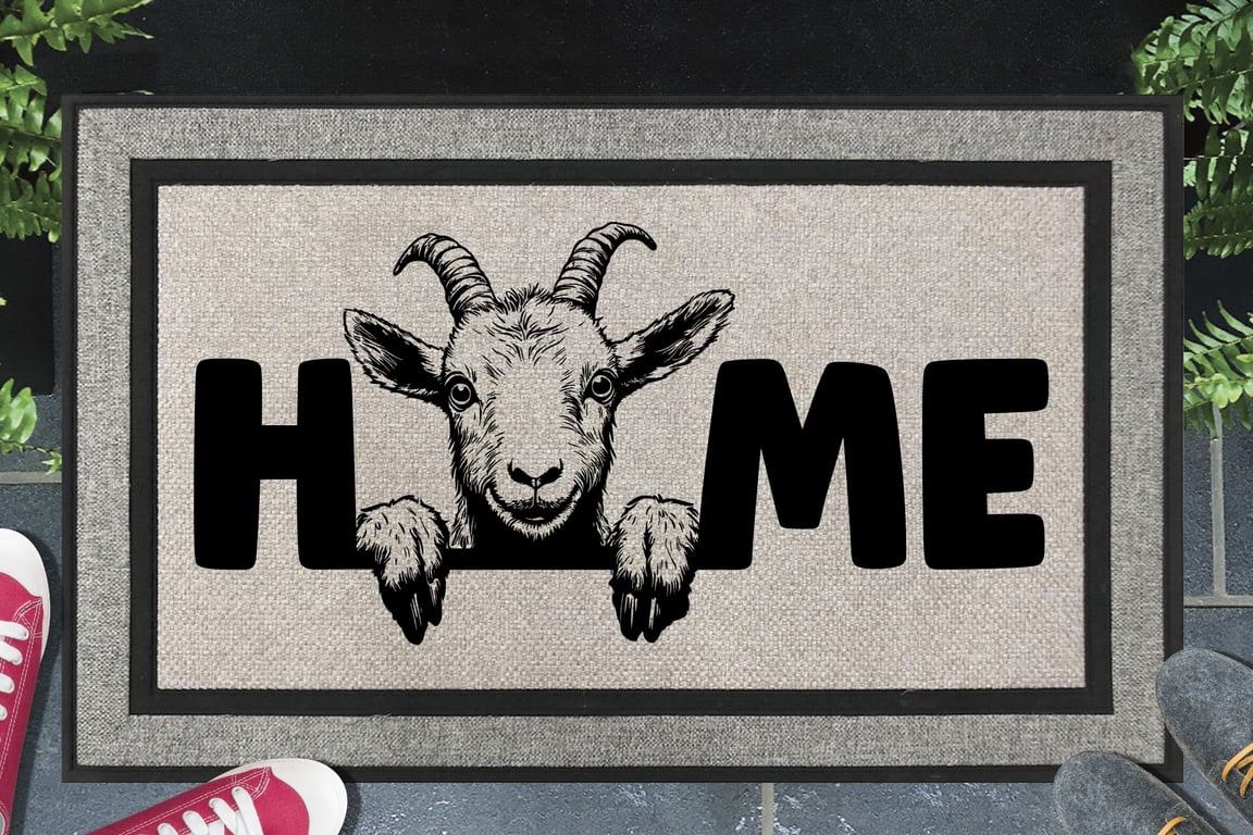 Goat Home Door Mat No.3 - All Weather Doormat - 45x70cm 