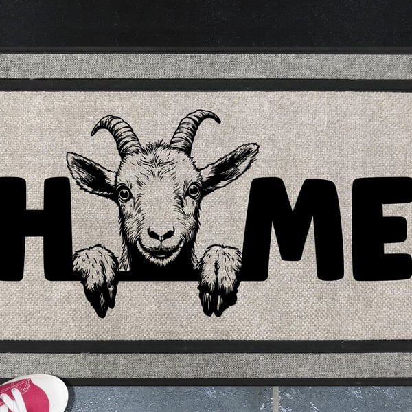 Goat Home Door Mat No.3 - All Weather Doormat - 45x70cm 