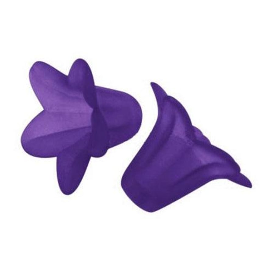 Lucite Flower Violet 12mm x 16mm Smooth Beads, 1.5mm Hole, Pack of 30x