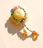 Spring Summer Floral Beaded Hat Brooch