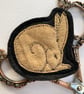 Upcycled sleeping hare brooch pin or badge.  - Image 2