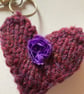 Hand knitted 100% wool bramble key ring - Image 3