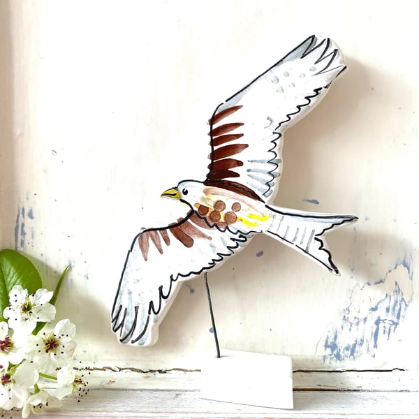 Red kite ceramic ornament