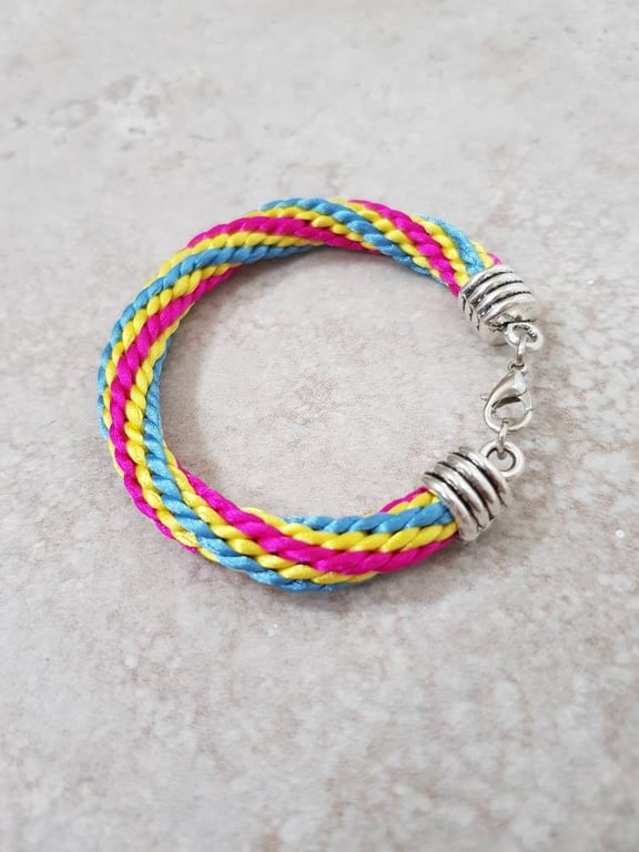 Pansexual Bracelet, Pan Pride, LGBT Jewelry