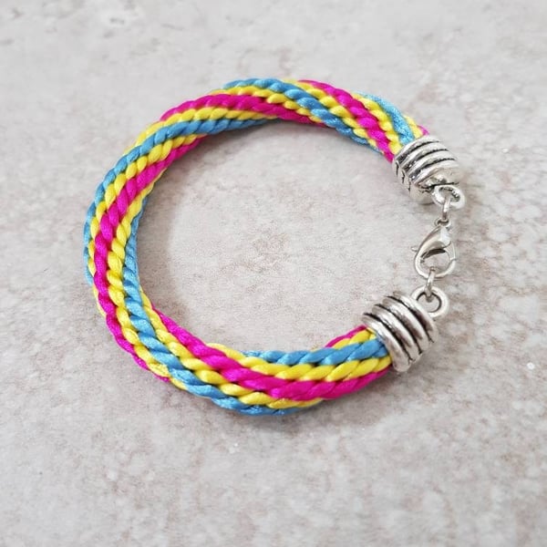 Pansexual Bracelet, Pan Pride, LGBT Jewelry