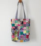 Upcycled Cotton Patchwork Tote Bag  - Image 3