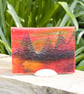 "Red Sky" -  A Fused Glass Picture - 9250 - Image 4