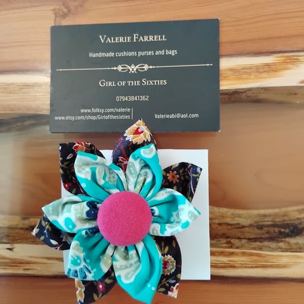 Fabric  Flower Brooch
