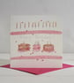 Happy Birthday three cakes greetings card - Image 1