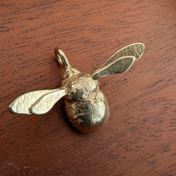 Perfectly Imperfect - Golden Bumble Bee Pendant