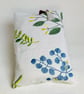 Book sleeve and bookmark. Gift for book-lover. Floral embroidery