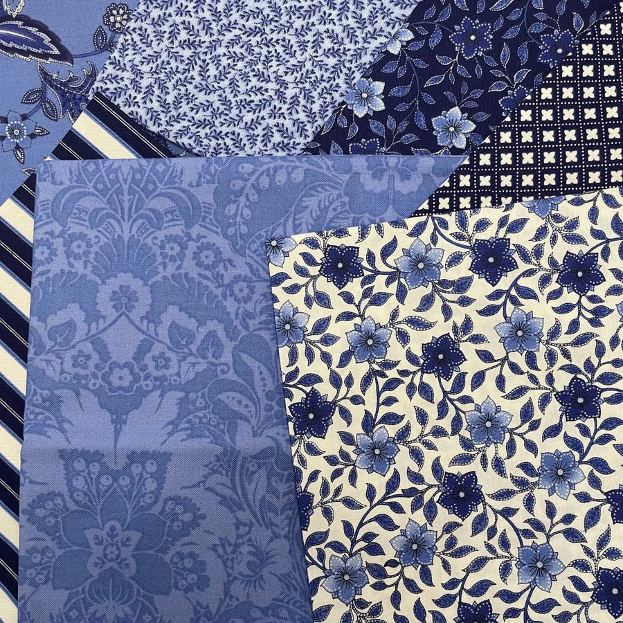 Patchwork package - classic fat quarters in blues