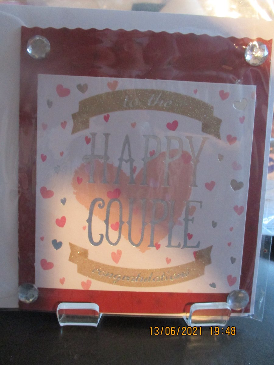 To the Happy Couple Congratulations Wedding Card