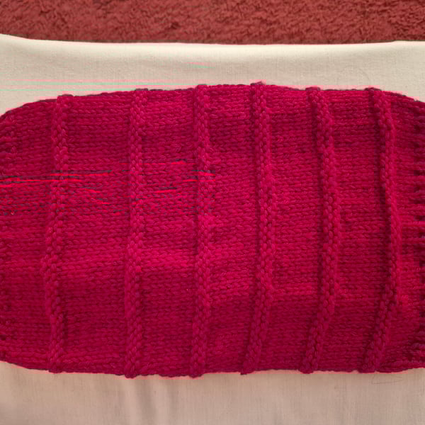Hand knitted dog coat 