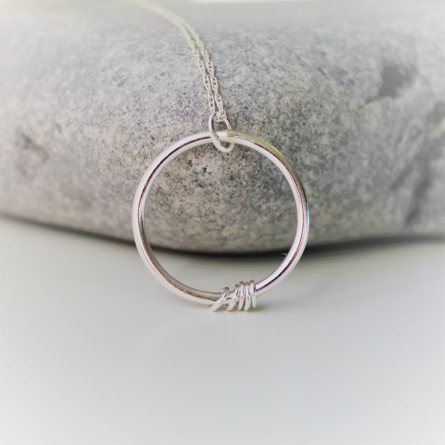 Sterling Silver Orbit Necklace