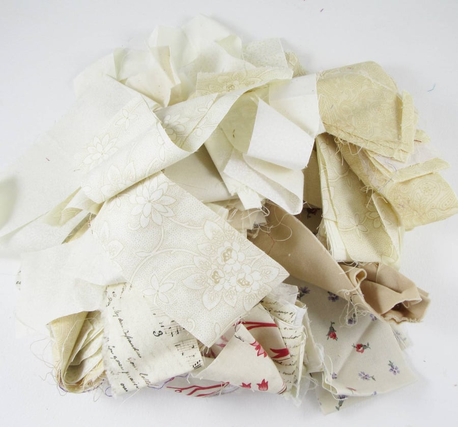 Neutral Cotton Strips for Patchwork and Crafting