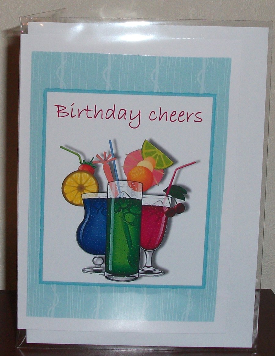 Cocktail birthday card