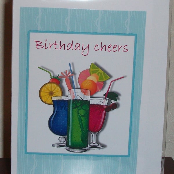 Cocktail birthday card