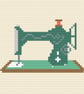 Vintage Sewing Machine Needlepoint Chart PDF - Small Tapestry Pattern