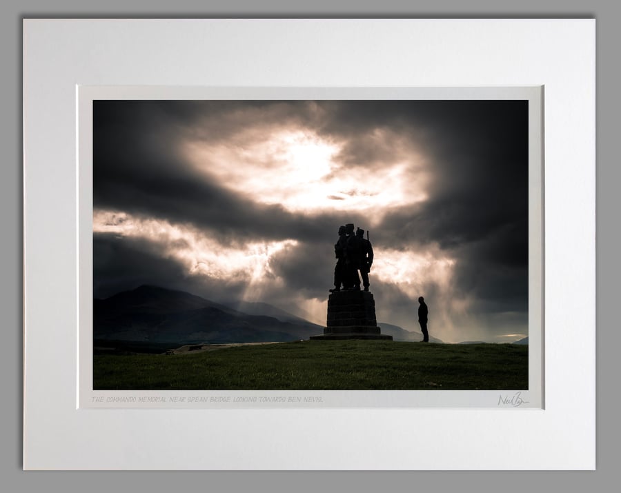 Commando Memorial Spean Bridge Scotland - A3 (50x40cm) Unframed Print