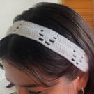 White Crochet Headband