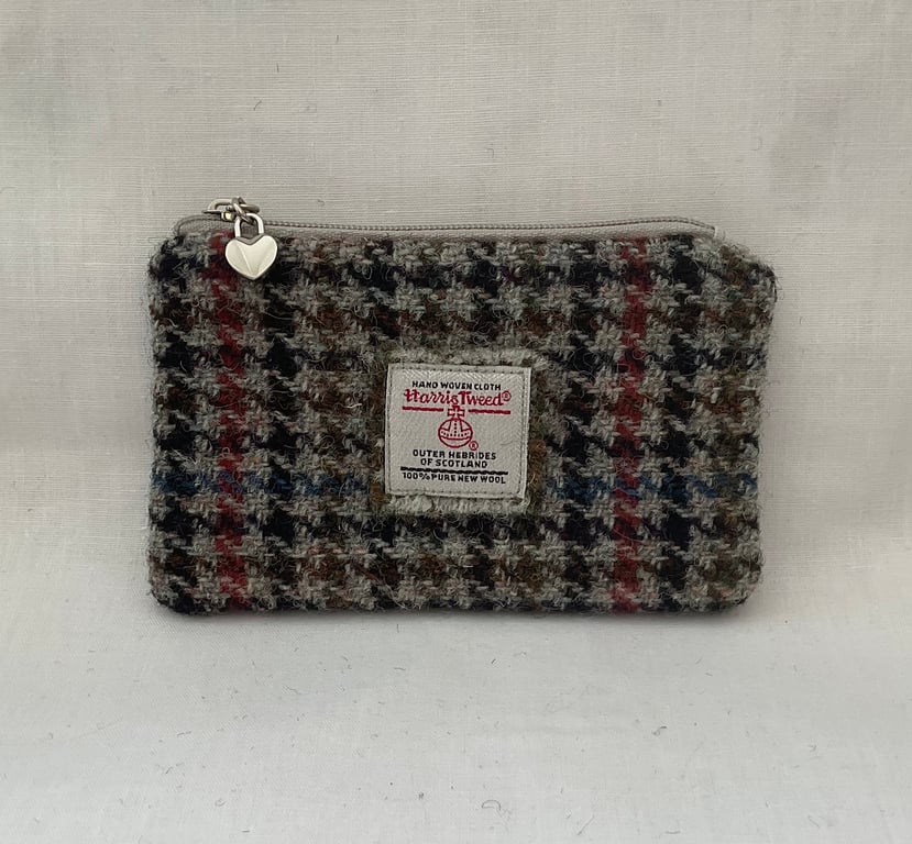 Harris Tweed Coin Purse Handmade Scottish Wool Pouch