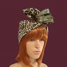 Gold Leopard Wide Wire Headband 