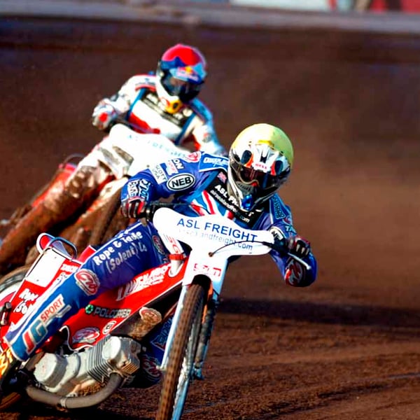 Great Britain Speedway Motorcycle Action Photograph Print