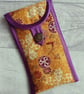 Japanese Style Floral Glasses Case, Storage Pouch