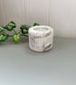 Brown and White Marbled Tealight Holder – Handmade Ribbed Ceramic Candle Votive - Image 5