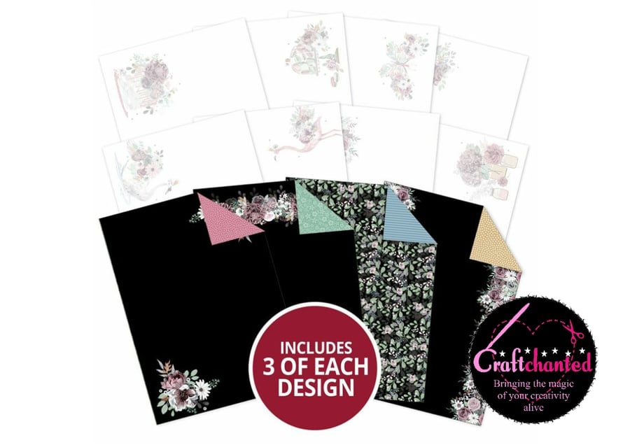 Hunkydory - A Fabulous Finishes - Floral Elegance - Luxury Card Inserts & Papers