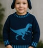 Knitting Pattern Dinosaur Sweater and Hat (Velociraptor). Digital Pattern - Image 1