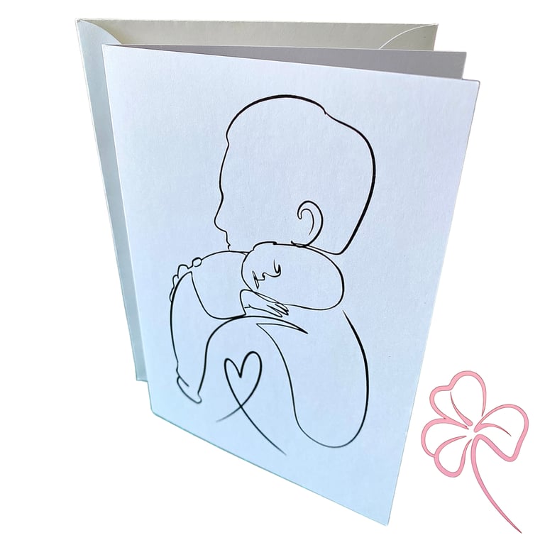 New Father A6 size Card – Father’s Day or Birthday Card for First-Time Dads