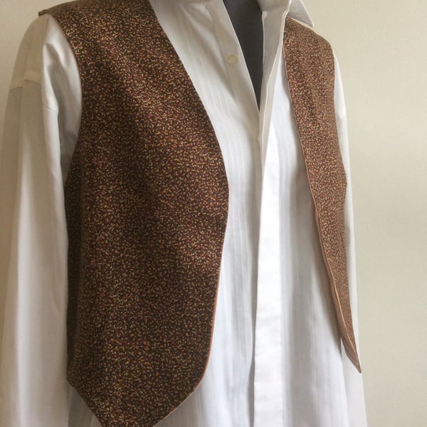 Reversible Sleeveless Hooded Vest Coat