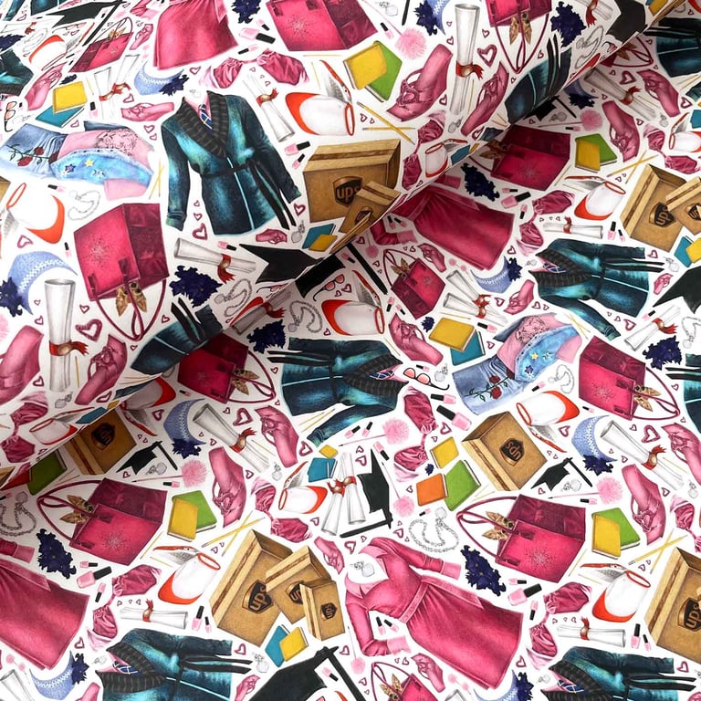 Legally Blonde Gift Wrap With Matching Tag – Y2K Wrapping Paper for Graduations