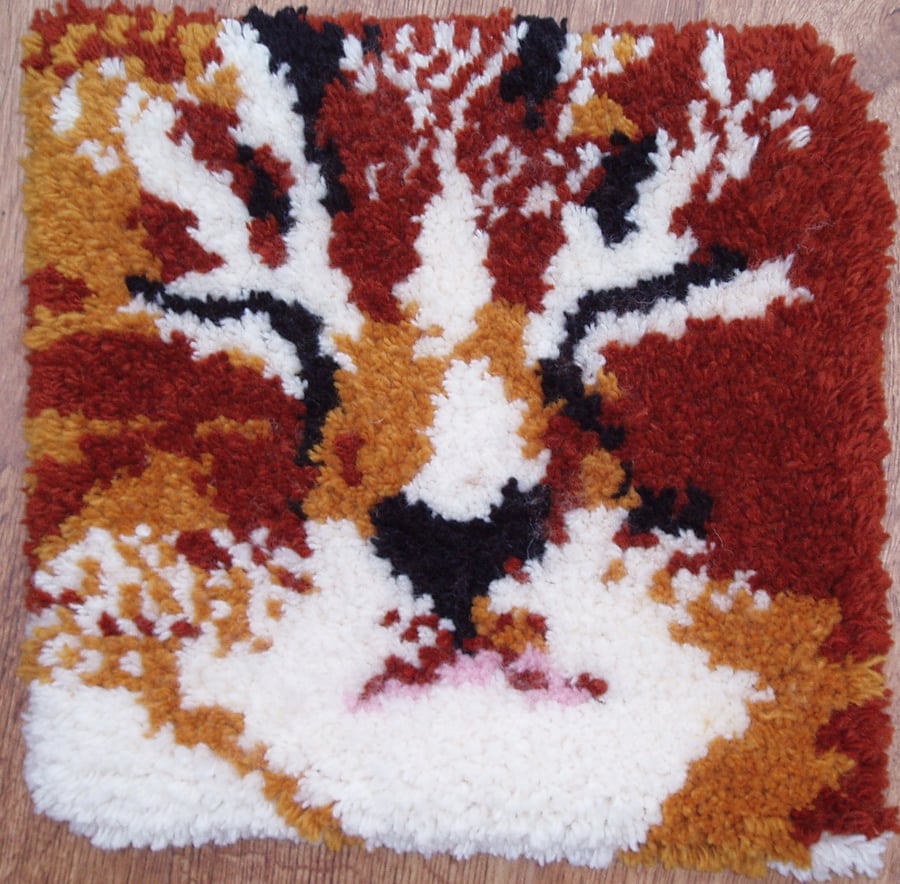 Latch Hook Cat Folksy