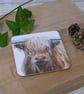 'Morag' The Highland cow, cork backed coaster