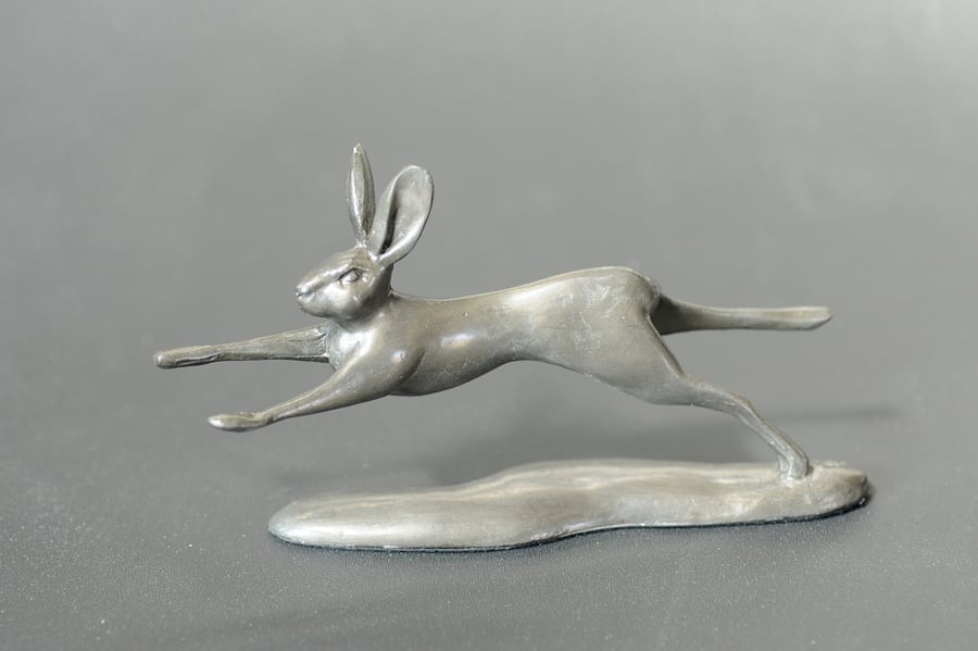 Pewter Leaping Hare
