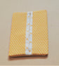 Pocket Tissue Pack Holder Gold and White Polka Dot and Geometric Fabric. - Image 2