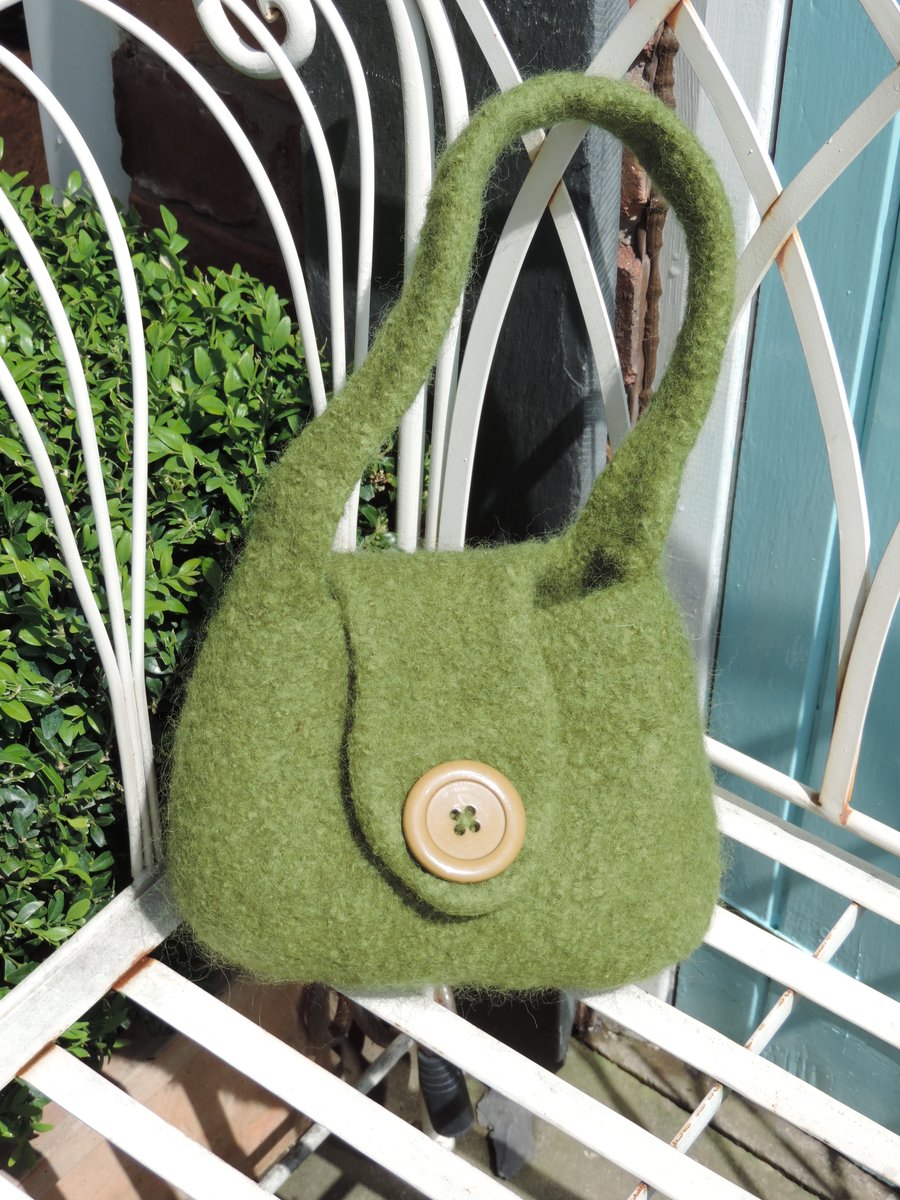 Handmade Felted Wool Handbag