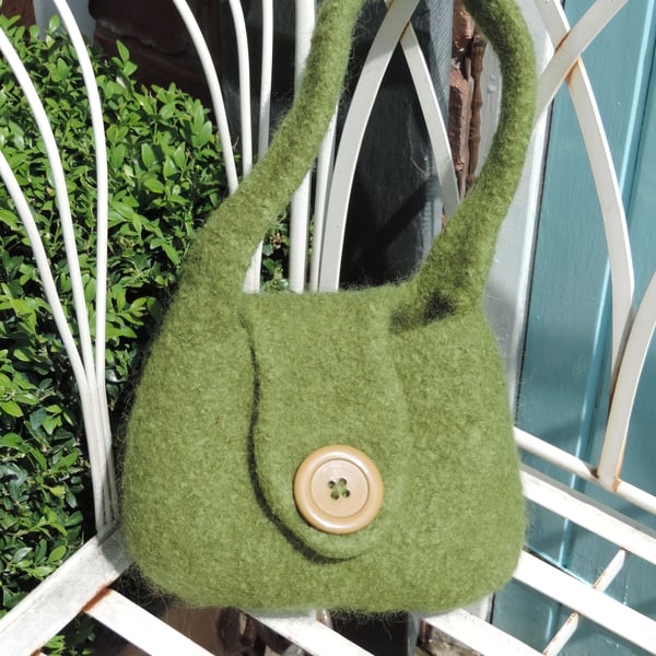 Handmade Felted Wool Handbag