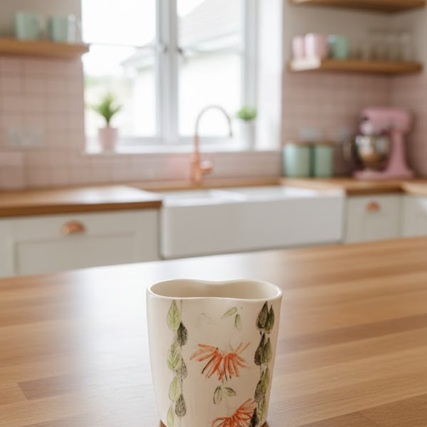 Dancing Flowers Vase - handmade ceramic