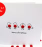 Christmas Card Set - Pack of 12 Cute Robin Cards with Buttons - Handmade Cards - Image 3