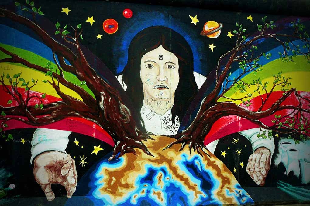 Berlin Wall Graffiti Artwork Street Art Mural Germany 18"x12" Print