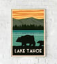 Lake Tahoe retro travel poster, Lake Tahoe travel print, USA travel art - Image 4