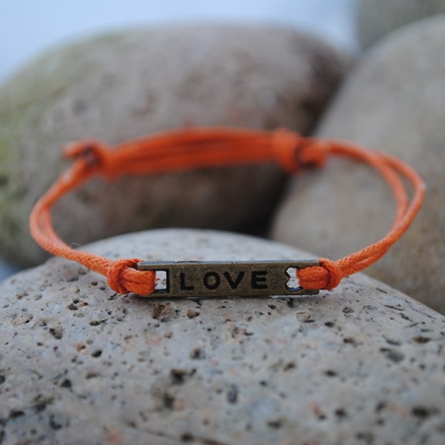 Friendship Bracelet-Orange Love