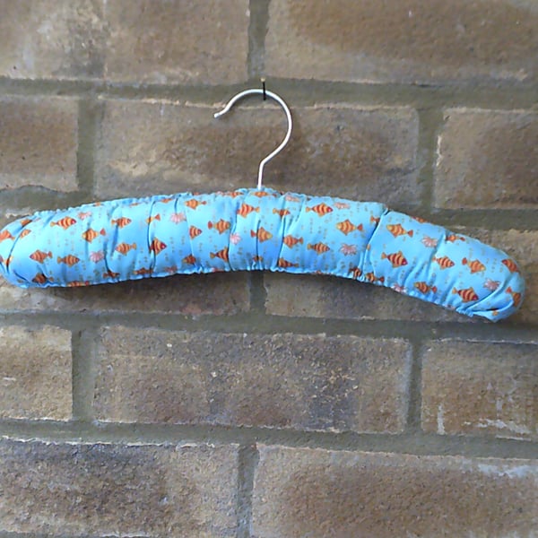 Childs Covered Coat Hanger with Fish
