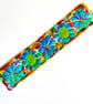 Handmade Embroidered Fabric Bookmark Textile Art Book Lover Gift 