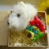 Needle Felted Westie Terrier Brooch