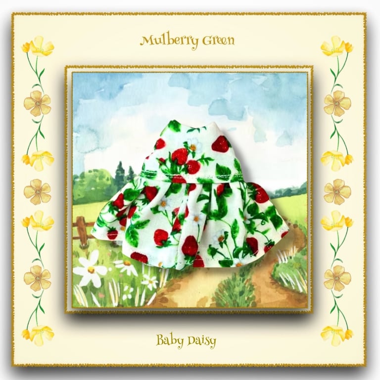 Strawberries Dress for Baby Daisy 
